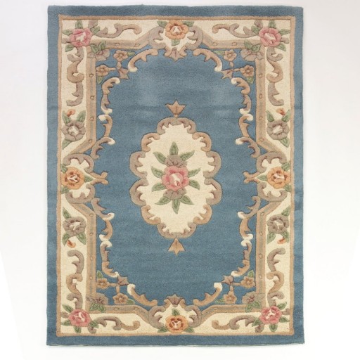 Covor din lână Flair Rugs Aubusson, 75 x 150 cm, albastru