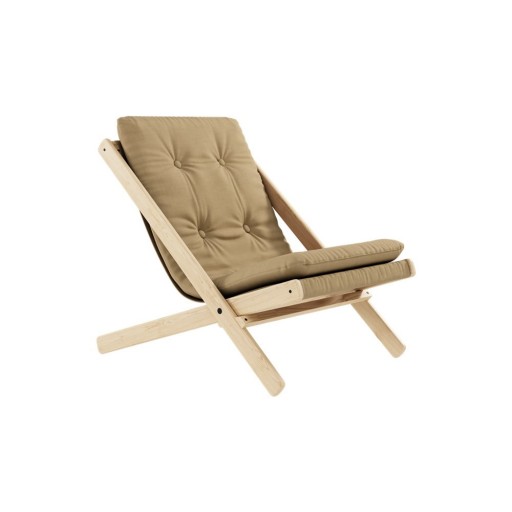 Fotoliu pliabil Karup Design Boogie Raw/Wheat Beige