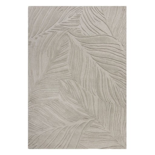 Covor din lână Flair Rugs Lino Leaf, 160 x 230 cm, gri