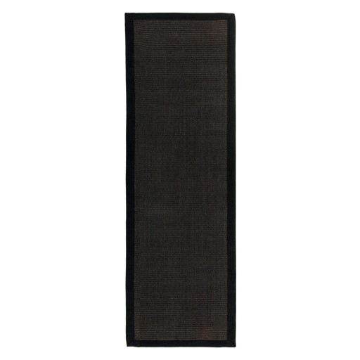 Covor negru tip traversă 240x68 cm Sisal - Asiatic Carpets