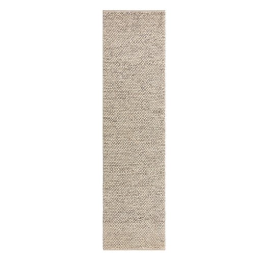 Covor din lână Flair Rugs Minerals, 60 x 230 cm, gri deschis