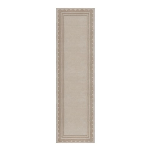 Covor tip traversă bej 230x80 cm Scallop - Flair Rugs