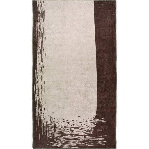 Covor tip traversă crem/maro închis lavabil 200x80 cm - Vitaus