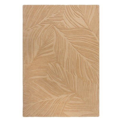 Covor din lână Flair Rugs Lino Leaf, 120 x 170 cm, maro deschis