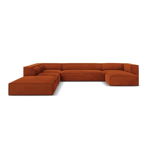 Colțar portocaliu (cu șezlong pe partea stângă ) Madame – Windsor & Co Sofas