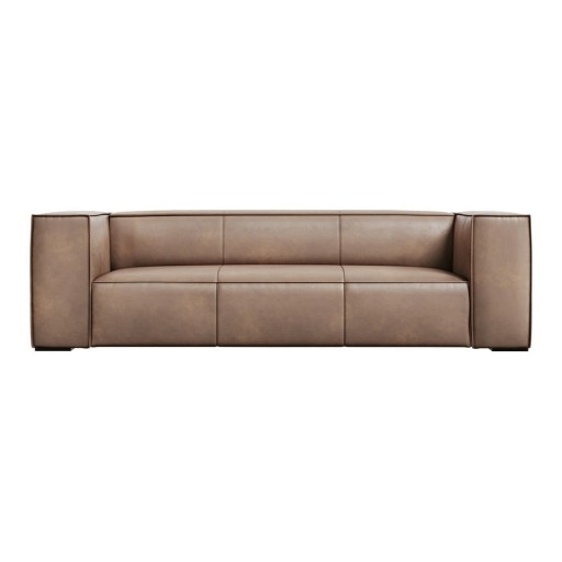 Canapea maro deschis cu tapițerie din piele 227 cm Madame – Windsor & Co Sofas