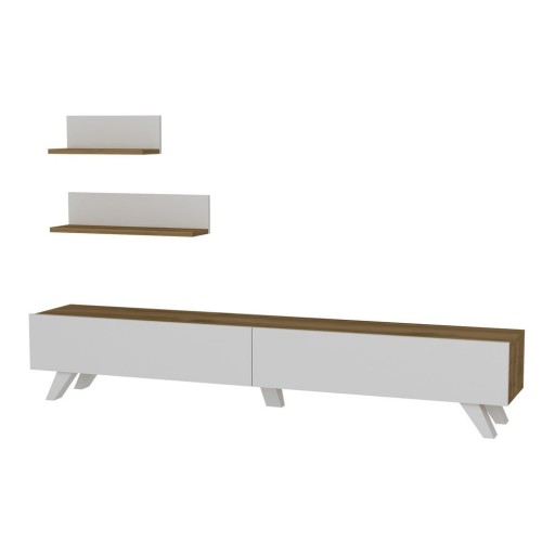 Set mobilier TV alb/natural 60x14,5 cm Amerika - Kalune Design