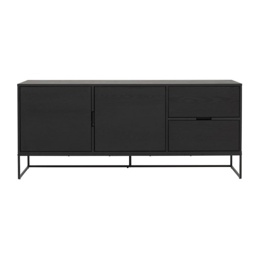 Comodă cu aspect de frasin negru 176x76 cm Lipp - Tenzo