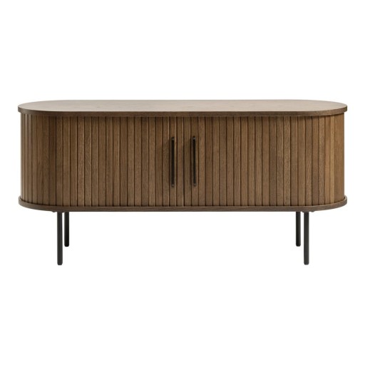 Masă TV maro cu aspect de lemn de stejar 120x56 cm Nola – Unique Furniture