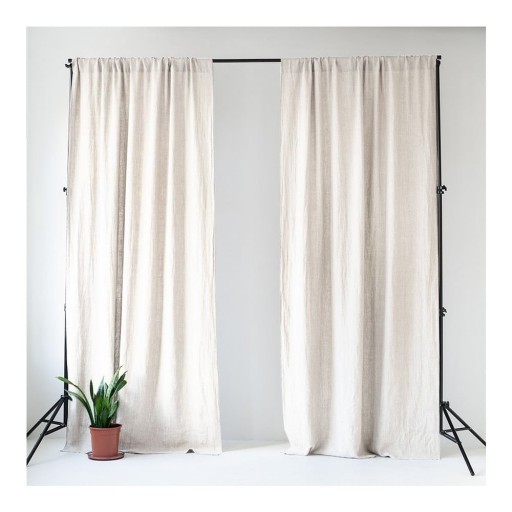 Draperie albă 140x170 cm Night Time – Linen Tales