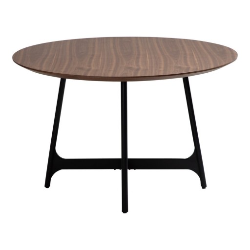 Masă de dining rotundă cu blat cu aspect de lemn de nuc ø 120 cm Ooid – DAN-FORM Denmark