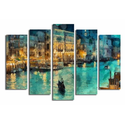 Tablou din 5 piese Venice – Wallity