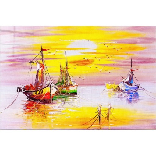 Tablou din sticlă 100x70 cm Sunset – Wallity