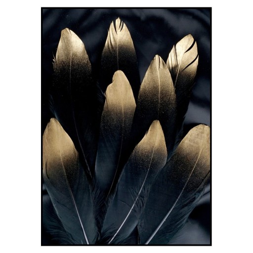 Tablou 50x70 cm Golden Feather – Malerifabrikken