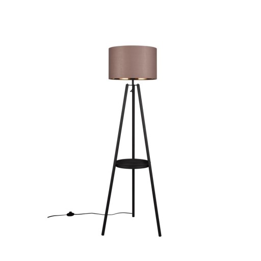 Lampadar negru cu raft (înălțime 152 cm) Colette – Trio