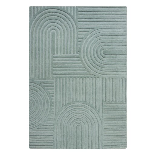 Covor din lână Flair Rugs Zen Garden 160 x 230 cm, turcoaz