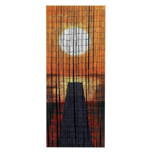 Perdea de ușă din bambus portocalie 200x90 cm Sunset - Maximex