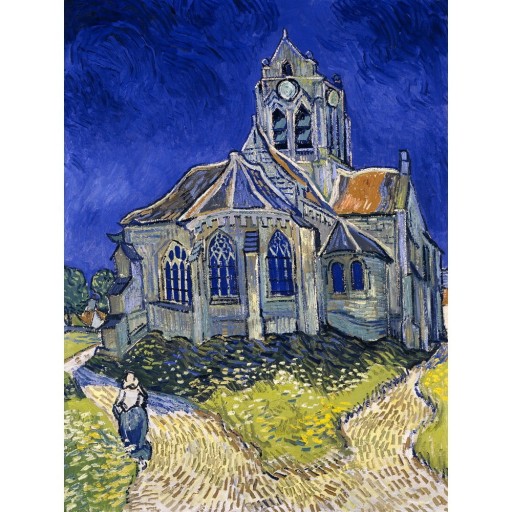 Tablou - reproducere 50x70 cm The Church at Auvers, Vincent van Gogh – Fedkolor