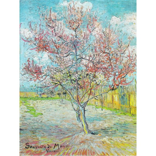 Tablou - reproducere 50x70 cm Pink Peach Trees, Vincent van Gogh – Fedkolor