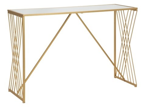 Consola Easy, Mauro Ferretti, 120x40x80 cm, fier, auriu