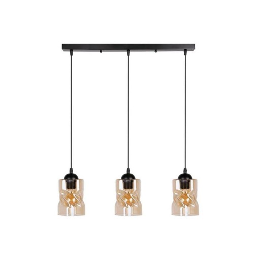 Lustră neagră cu abajur din sticlă 10x62 cm Felis – Candellux Lighting