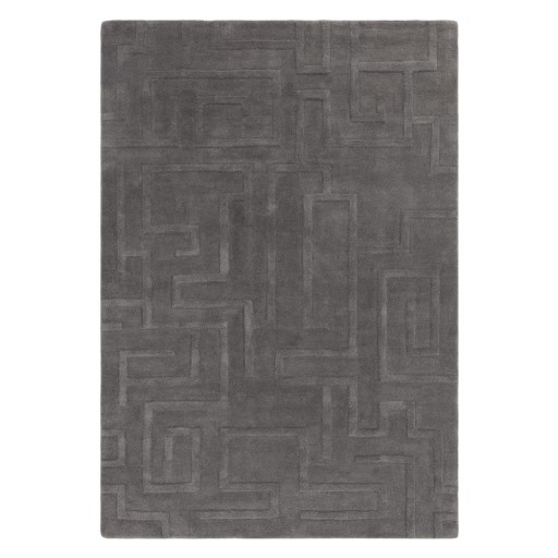 Covor gri antracit din lână 120x170 cm Maze – Asiatic Carpets