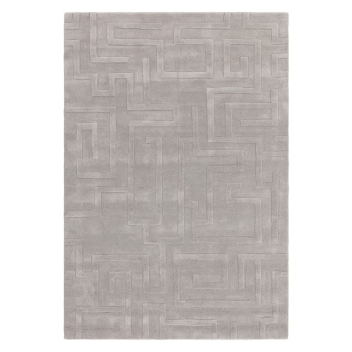 Covor gri deschis din lână 160x230 cm Maze – Asiatic Carpets