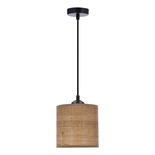 Lustră maro deschis cu abajur din ratan ø 15 cm Legno – Candellux Lighting