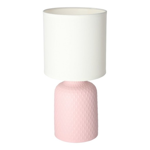 Veioză roz cu abajur textil (înălțime 32 cm) Iner – Candellux Lighting