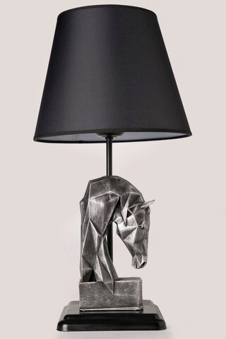 Lampa de masa, Hmy Design, 687HMY1514, Metal, Argintiu / Negru