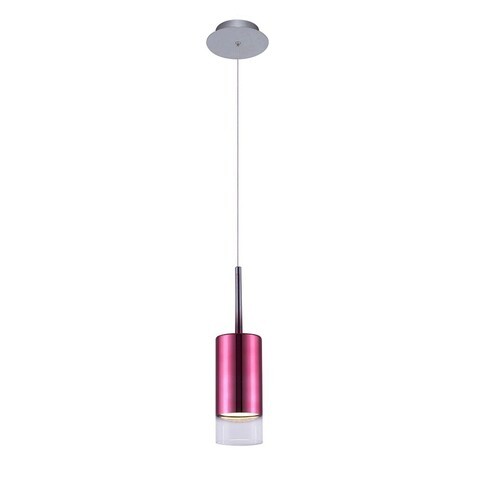 Lustra, Lightric, 414LRC1499, Corp din sticla, Fucsia