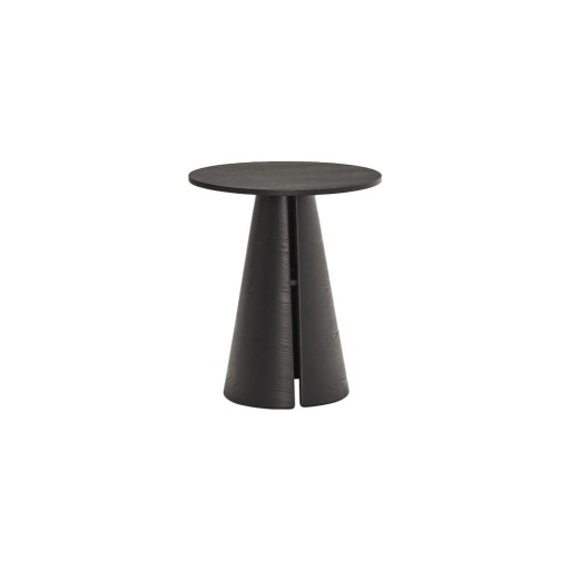 Masă de dining rotundă cu blat cu aspect de lemn de frasin ø 65 cm Cep – Teulat