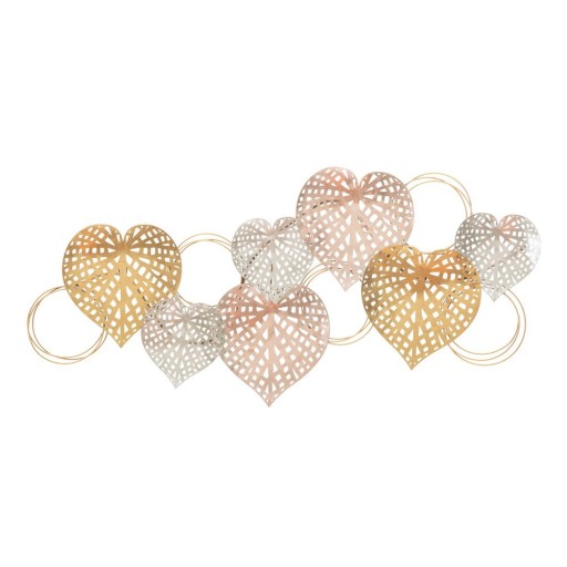 Decorațiune de perete din metal 91x40 cm Hearts – Mauro Ferretti