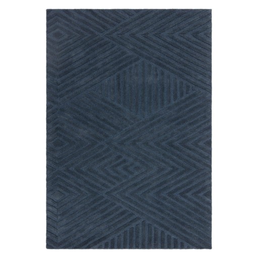 Covor albastru închis din lână 200x290 cm Hague – Asiatic Carpets