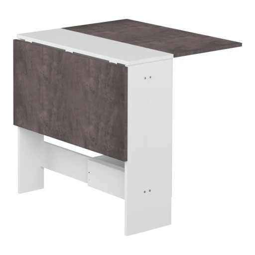 Masă de dining extensibilă cu blat cu aspect de lemn de beton 76x28 cm Papillon – TemaHome