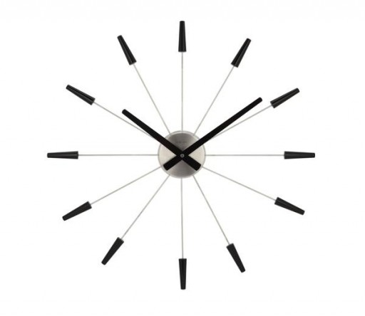 Ceas de perete NeXtime Plug Inn 58cm negru