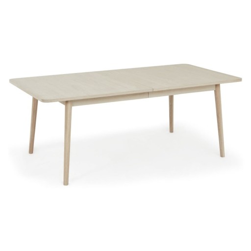 Masă de dining în culoare naturală extensibilă cu blat cu aspect de lemn de stejar 95x170 cm Porto – Furnhouse