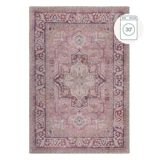 Covor roșu deschis lavabil din amestec de fibre reciclate 200x290 cm Windsor – Flair Rugs