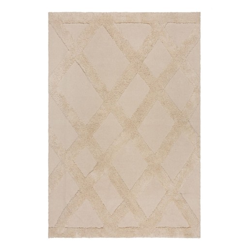 Covor bej din bumbac 120x170 cm Tessa Diamond – Flair Rugs