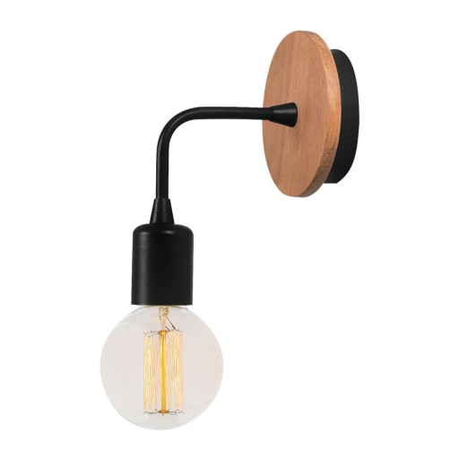 Aplică de perete neagră/în culoare naturală Dartini – Opviq lights