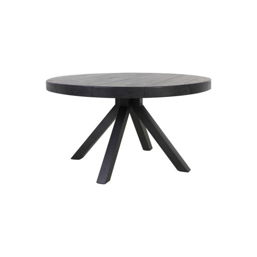 Masă de dining neagră rotundă 140x140 cm Muden – Light & Living