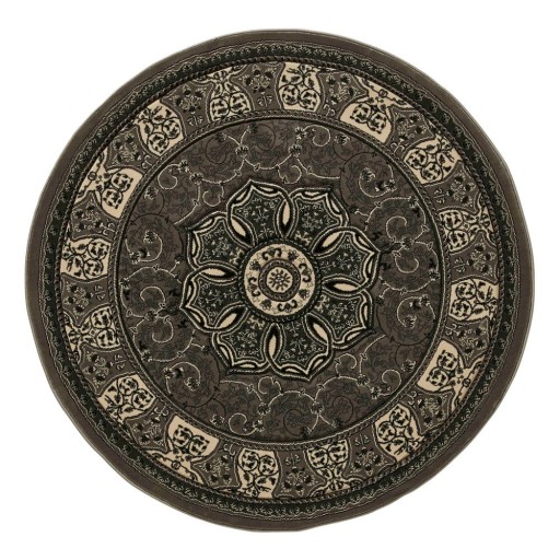 Covor gri închis rotund ø 150 cm Heritage – Think Rugs