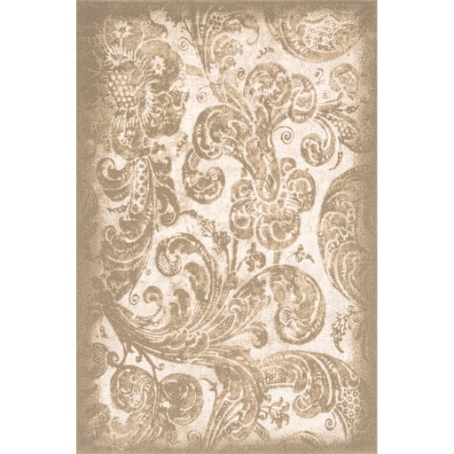 Covor bej din lână 133x190 cm Damask – Agnella