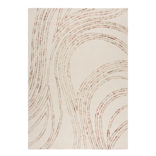 Covor portocaliu/crem din lână 120x170 cm Abstract Swirl – Flair Rugs