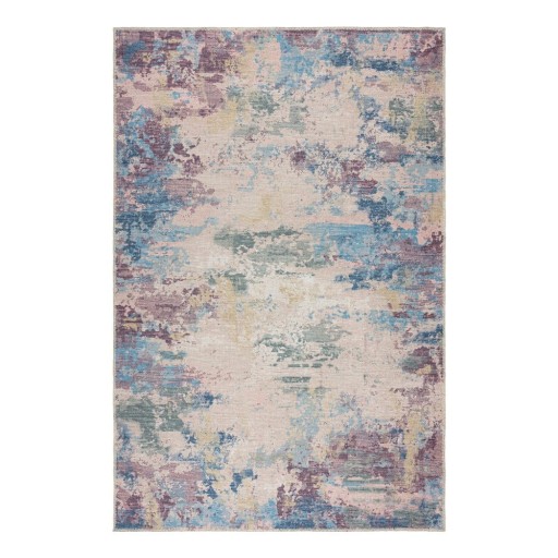 Covor albastru/mov lavabil din amestec de fibre reciclate 80x150 cm Reid – Flair Rugs