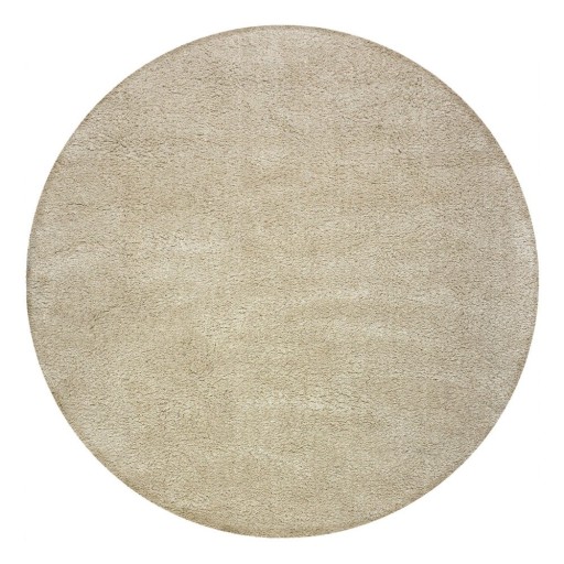 Covor bej lavabil rotund din fibre reciclate 133x133 cm Fluffy – Flair Rugs