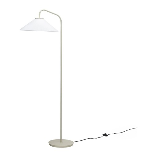 Lampadar crem cu abajur din sticlă (înălțime 158 cm) Solid – Hübsch