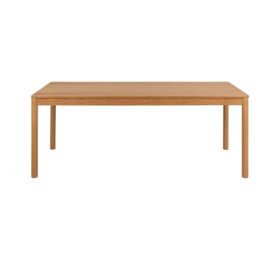 Masă de dining în culoare naturală extensibilă cu aspect de lemn de stejar 100x200 cm Atlantic – Actona