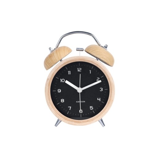 Ceas alarmă cu aspect de lemn Karlsson Classic Bell, ⌀ 10 cm