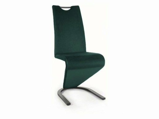 Scaun H090 Velvet, Signal, 43x45x102 cm, catifea/otel, verde/negru